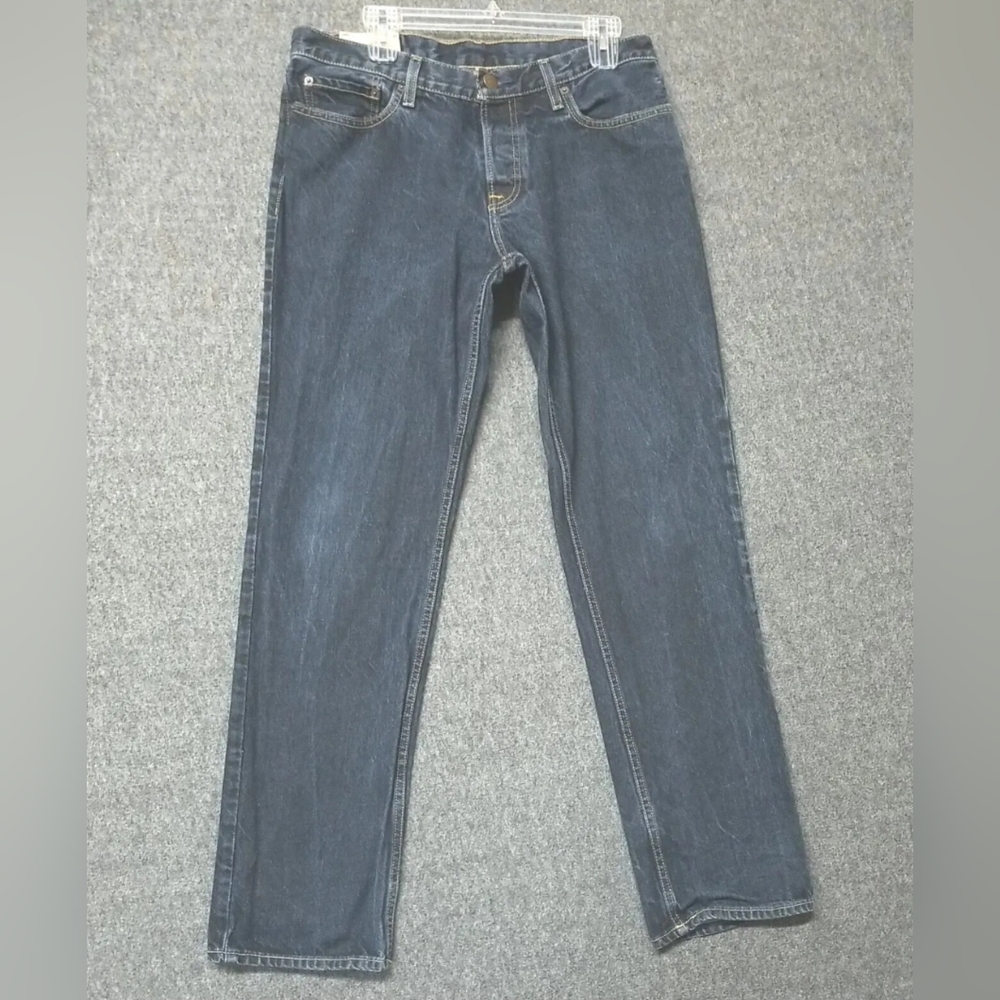 Hollister Dark Wash Jeans Men's Size 35" x 32" Straight 100% Cotton